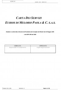 Egregio Cliente,
